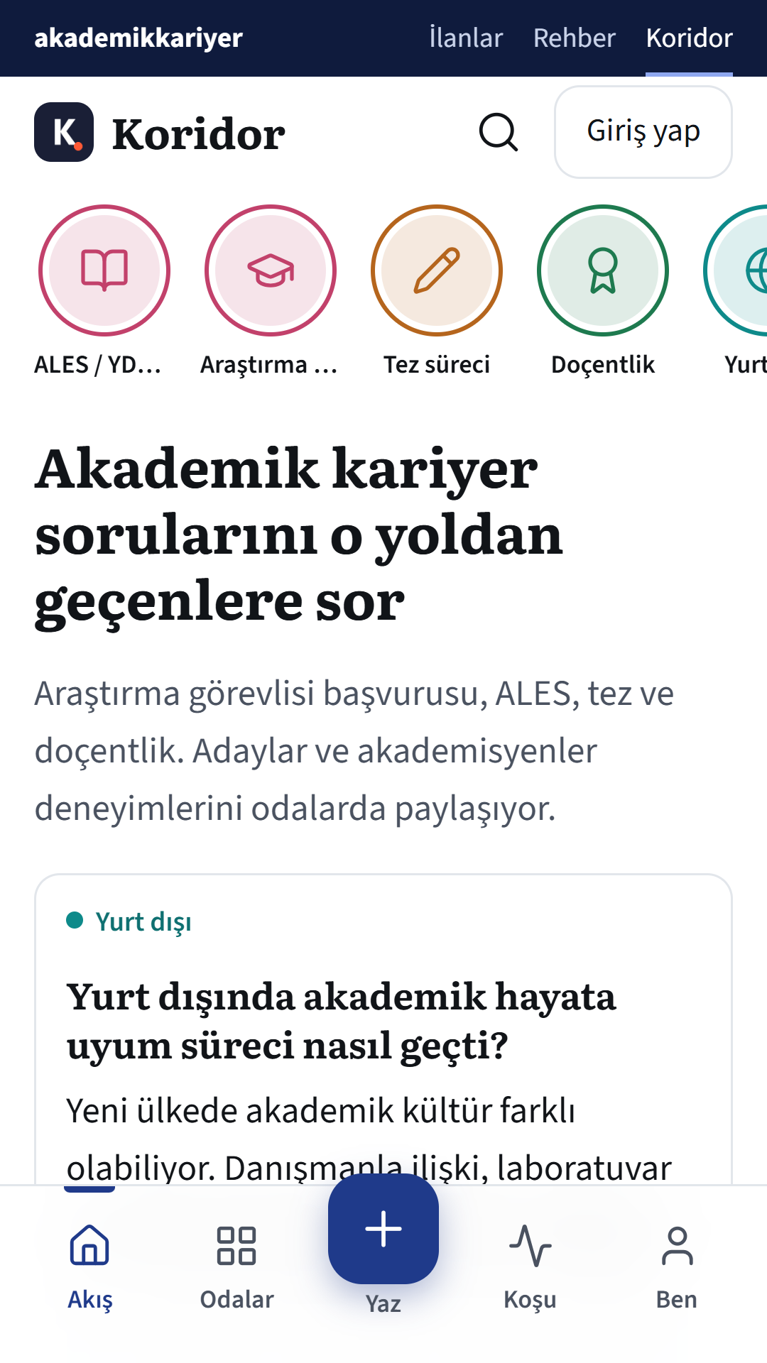 Koridor ekran görüntüsü 1