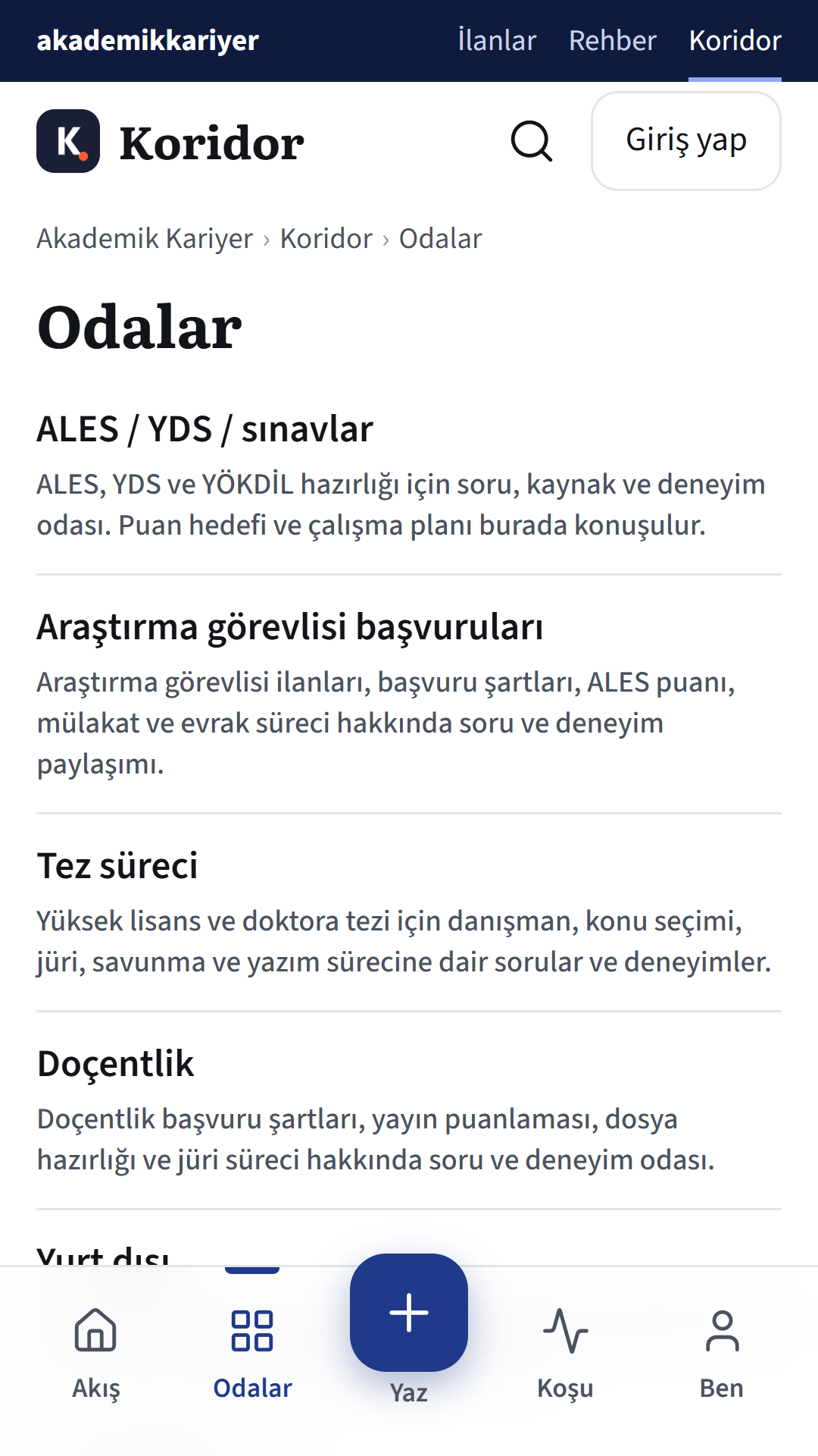 Koridor ekran görüntüsü 2